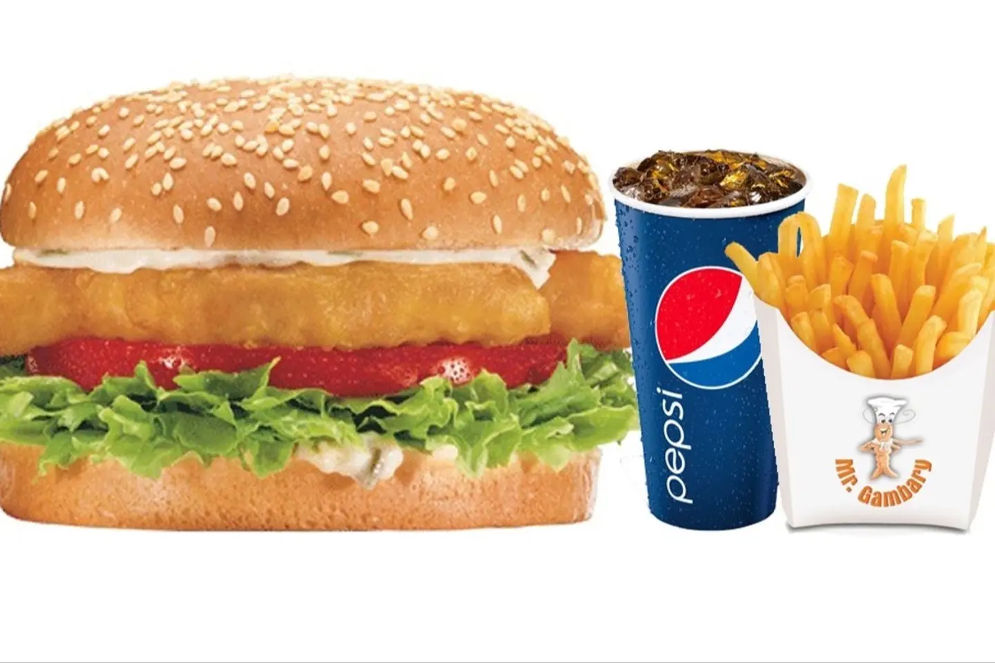 Fish Burger Meal - Fried