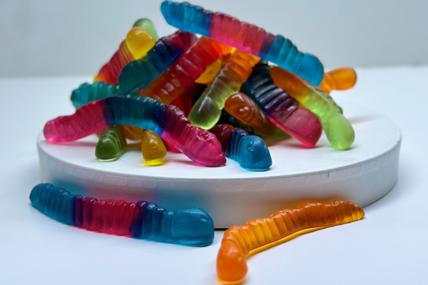 Colored Worm Jelly With Mixed Fruits - 250g