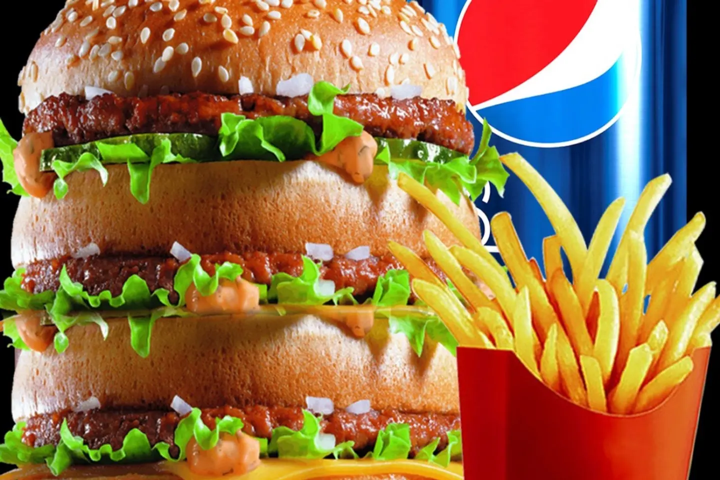Fresh Grilled Triple Hashi Burger - Sandwich