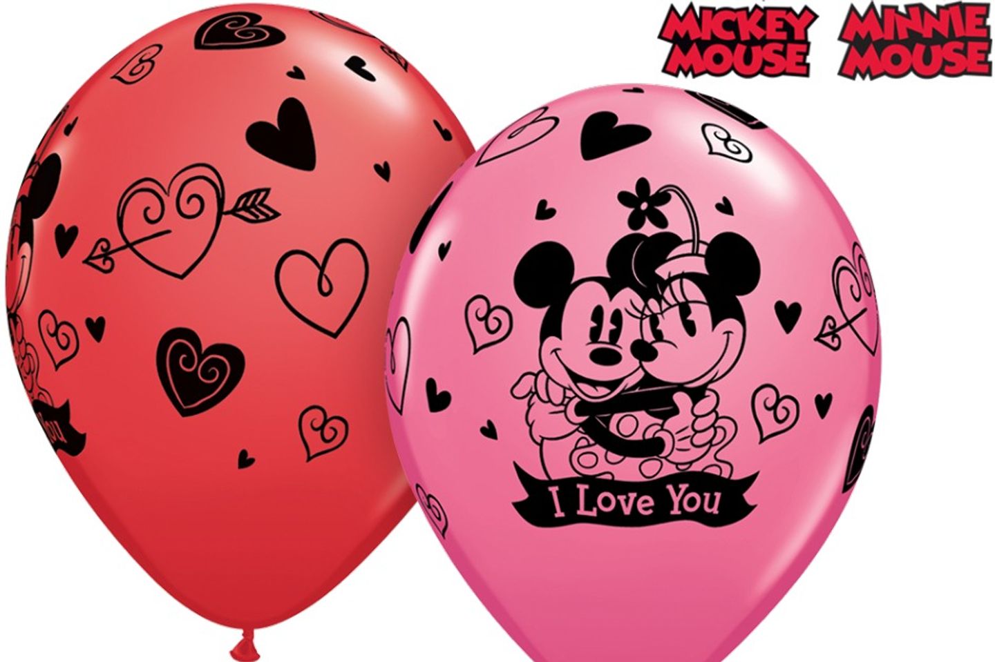 Helium Balloons Printed Love Disney - Fuchia