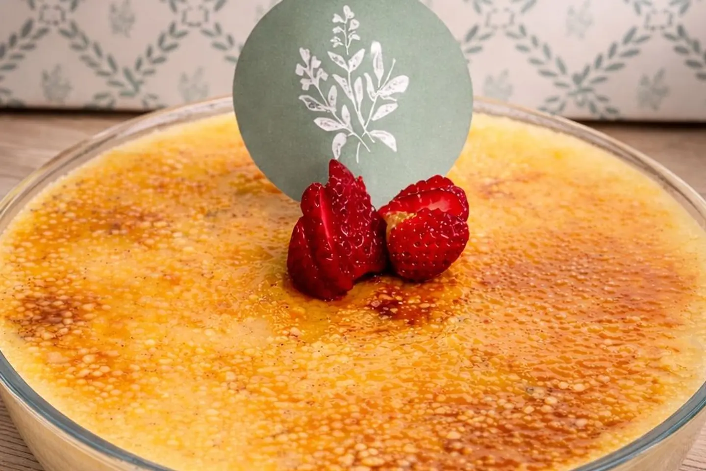 Crème Brûlée In A Glass Bowl - Medium