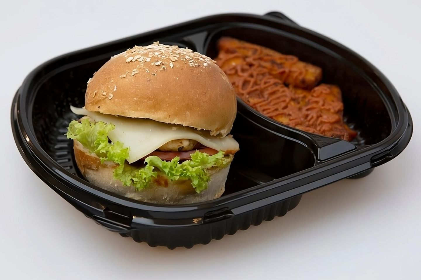 Chicken Burger Meal   Oats Bun - Line Chicken Burger  Regular