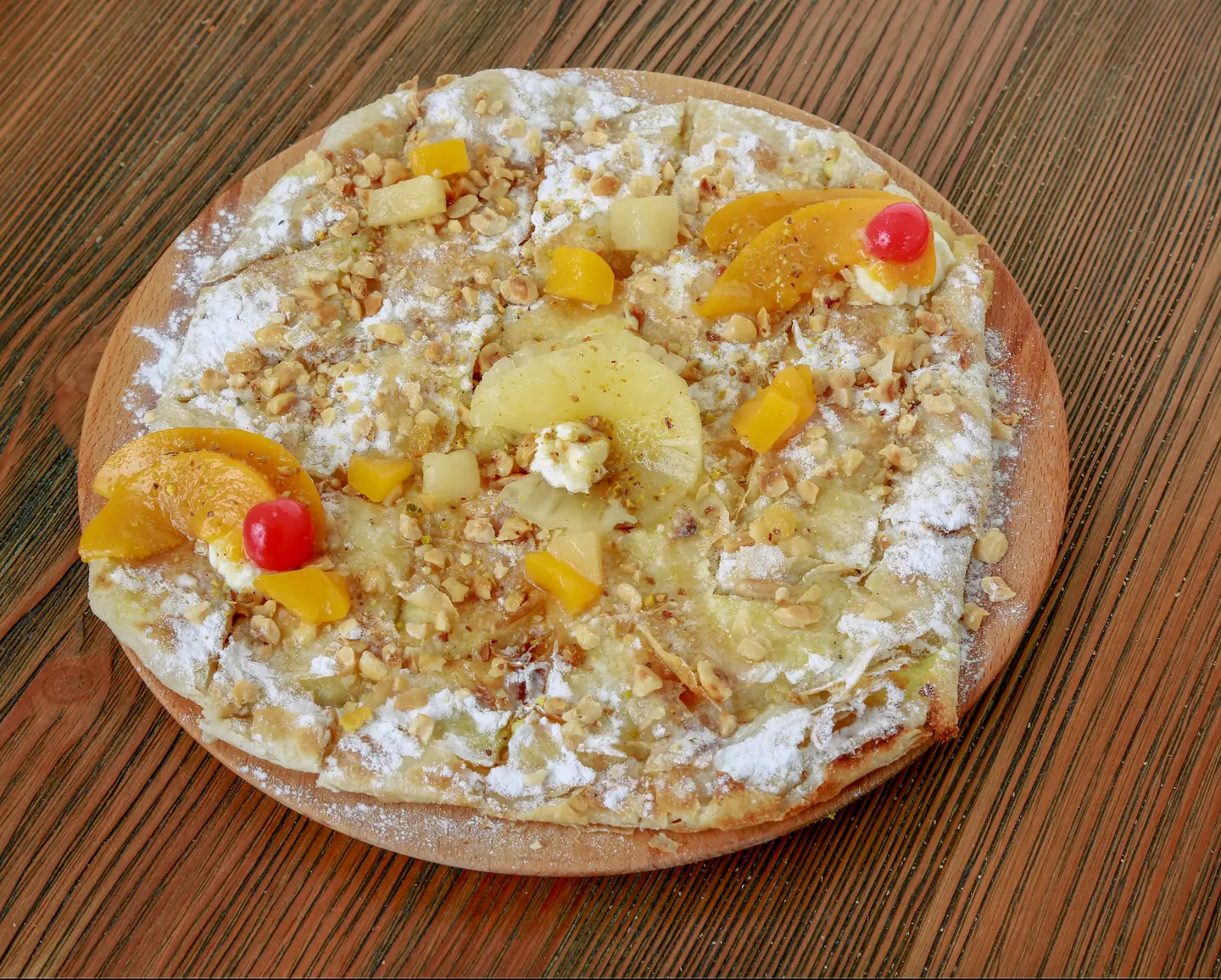 Fruit Pie With Cream And Nuts - Medium