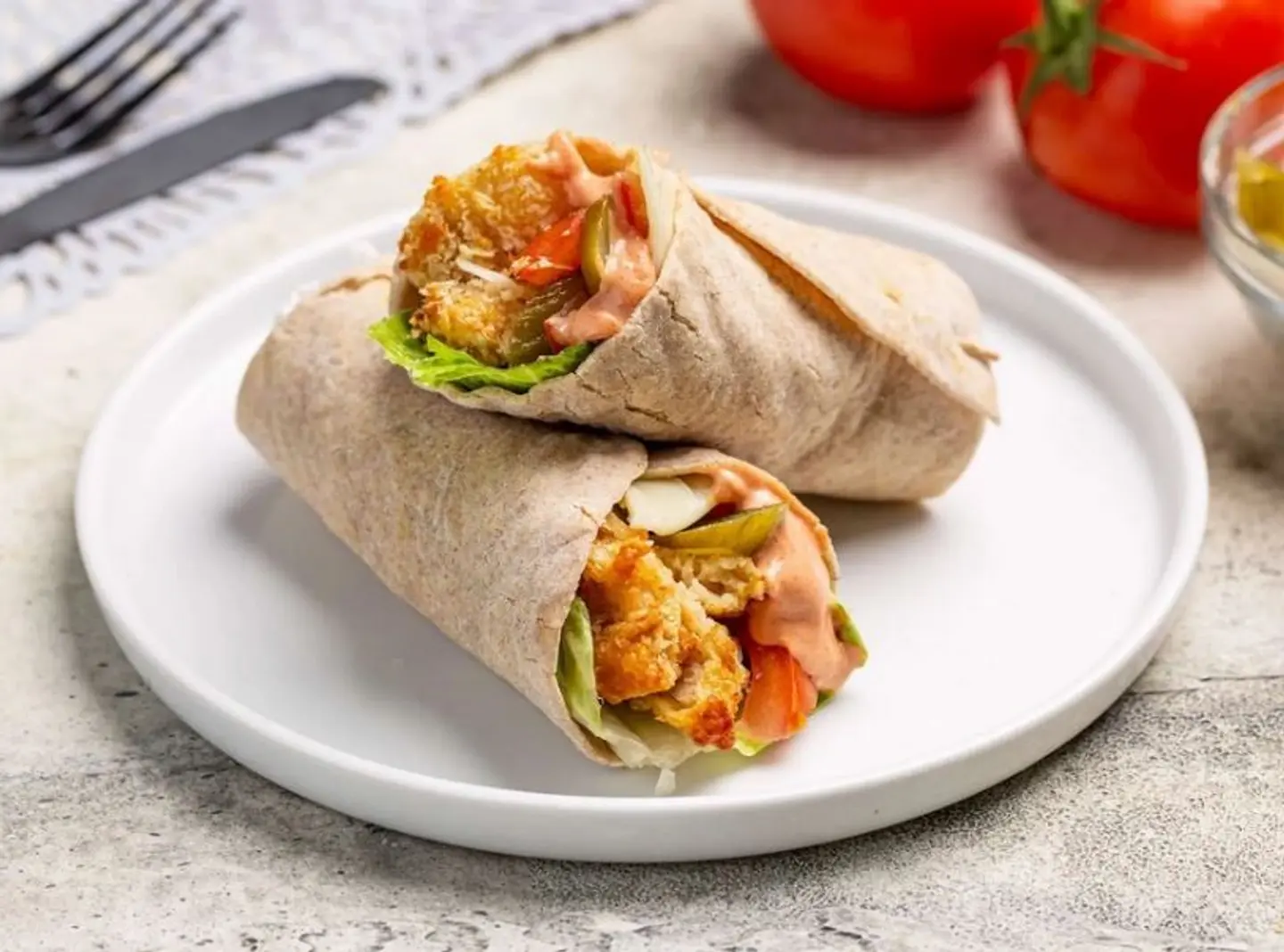 Chicken Burger Wrap - Regular