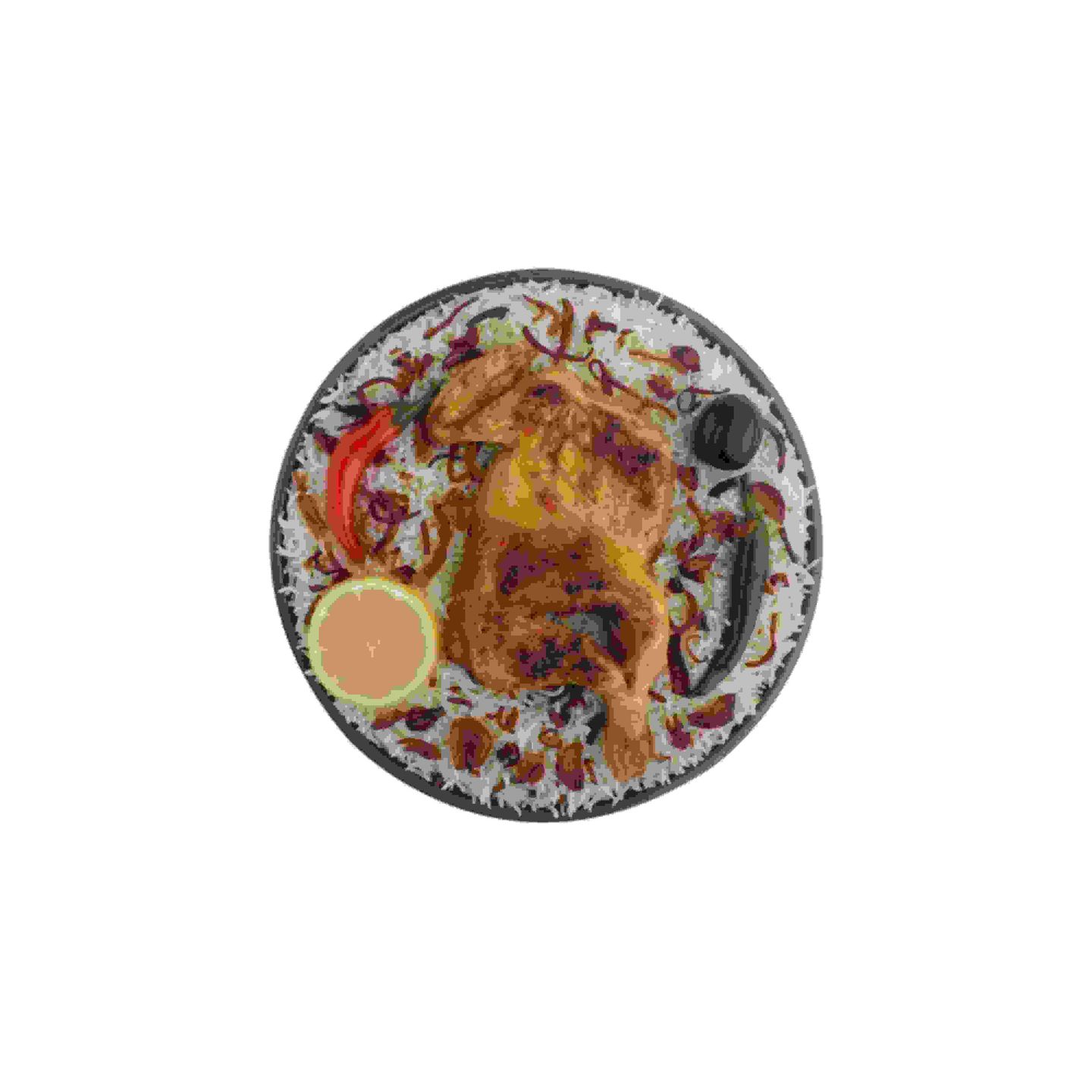 دجاج مظبي - نص حبة دجاج