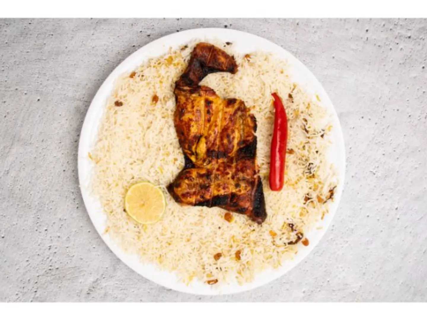 Charcoal Chicken With Shower Rice - Half Chicken