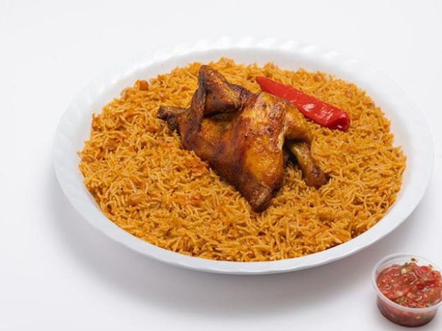 Grilled Chicken With Rice - Quarter Of A Chicken