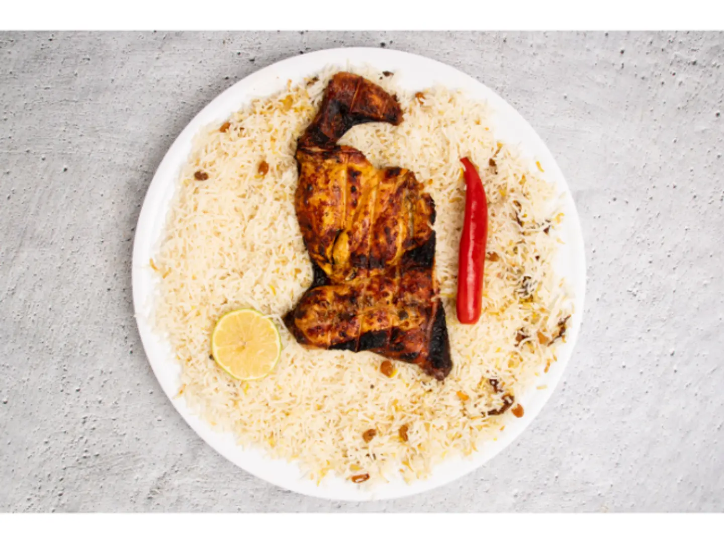 Charcoal Chicken With Shower Rice - Half Chicken