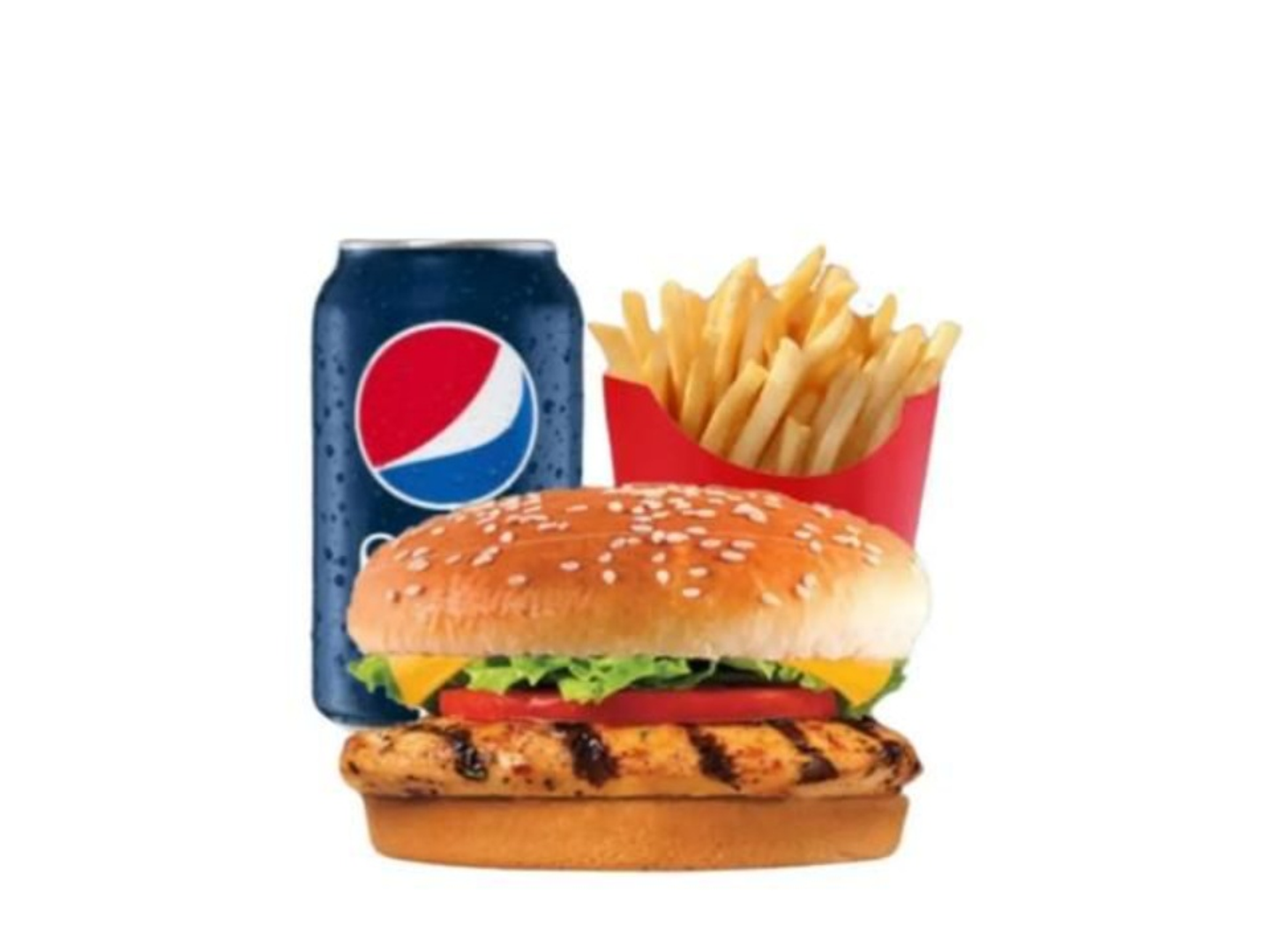 Chicken Burger Meal - Without Cheese