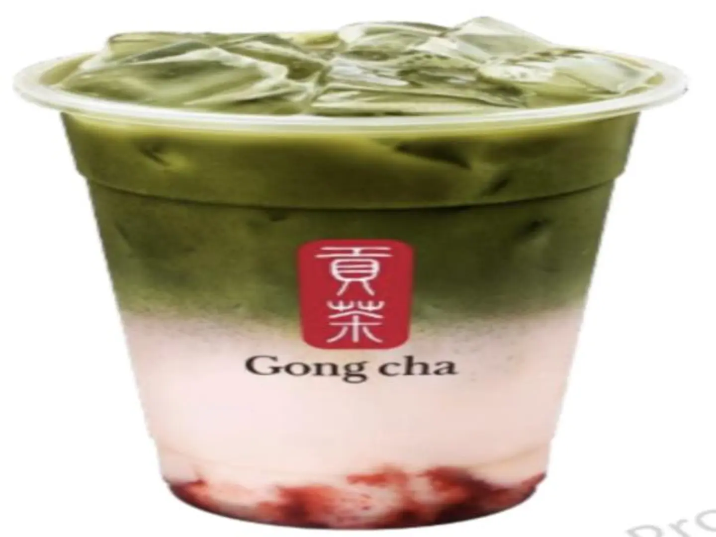 Iced Strawberry Matcha Milk Tea - Medium 16 Oz