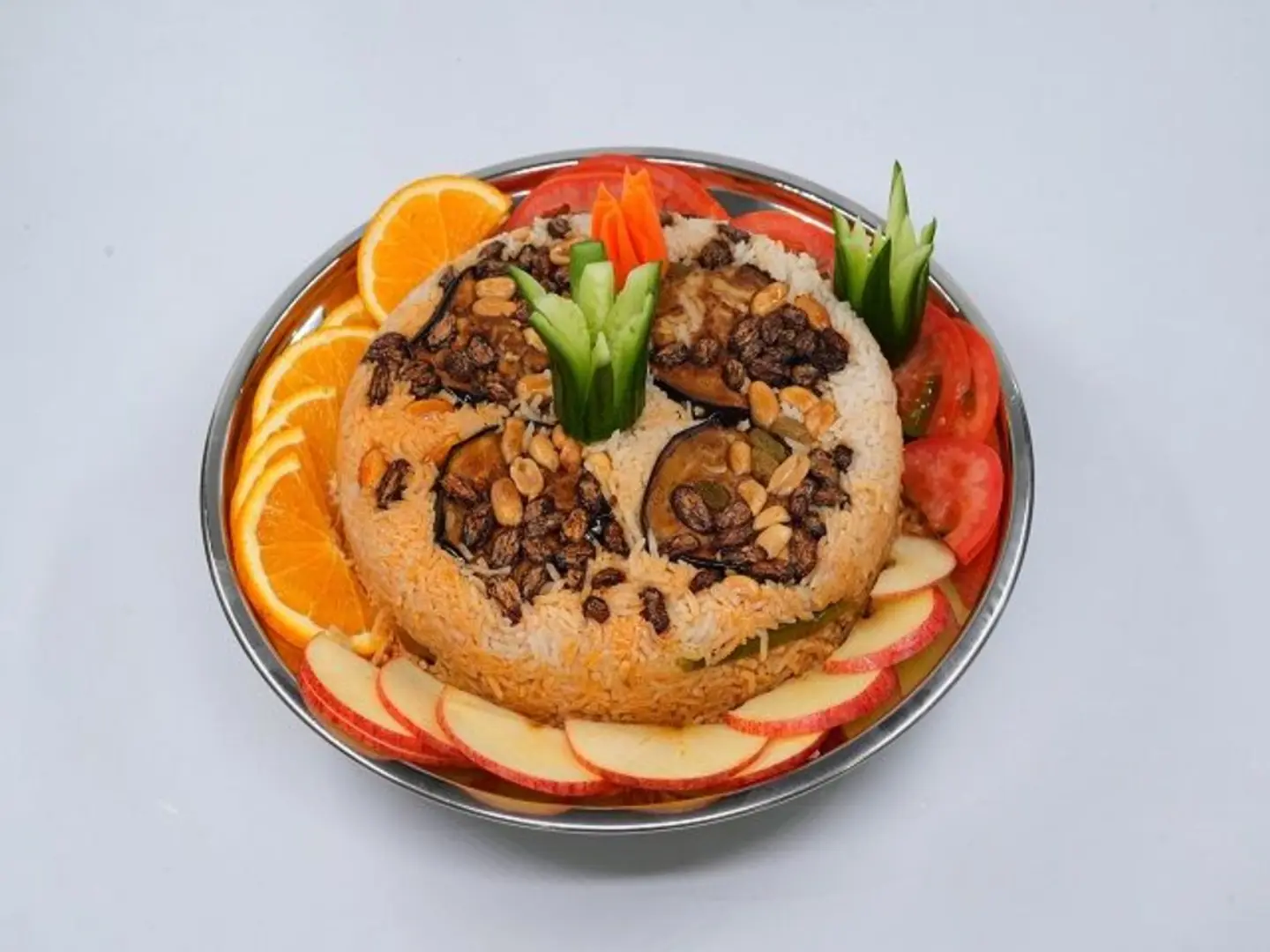مقلوبه - نص دجاج مقلوبة