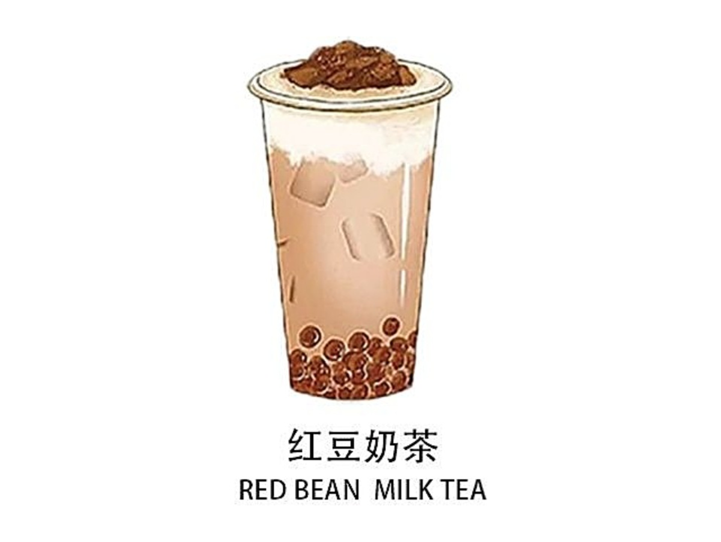 Red Bean Milk Tea - Small