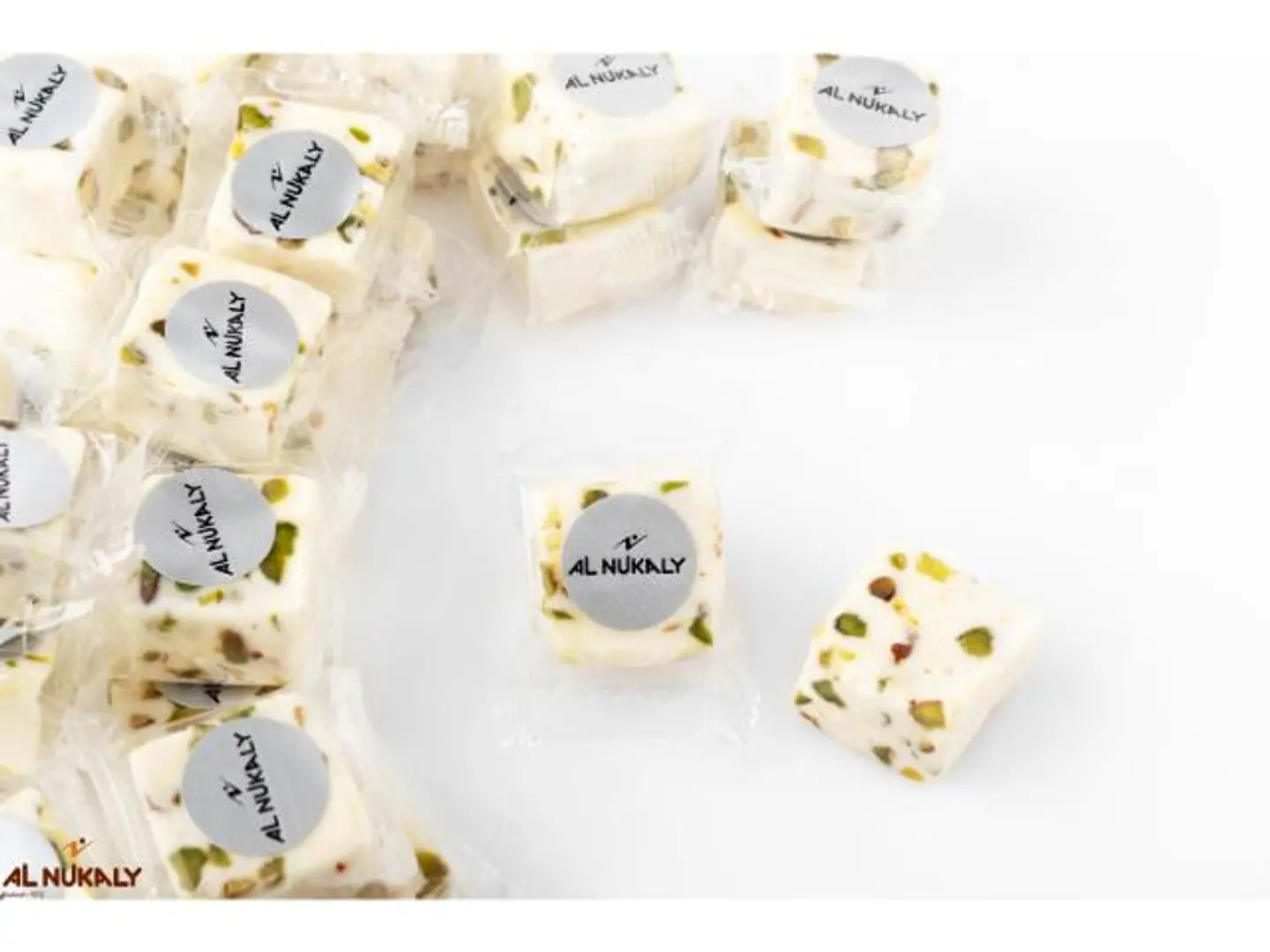 Al Naqly Premium Nougat Pistachio Cubes (Dlh 010 0006) - 250 Grams