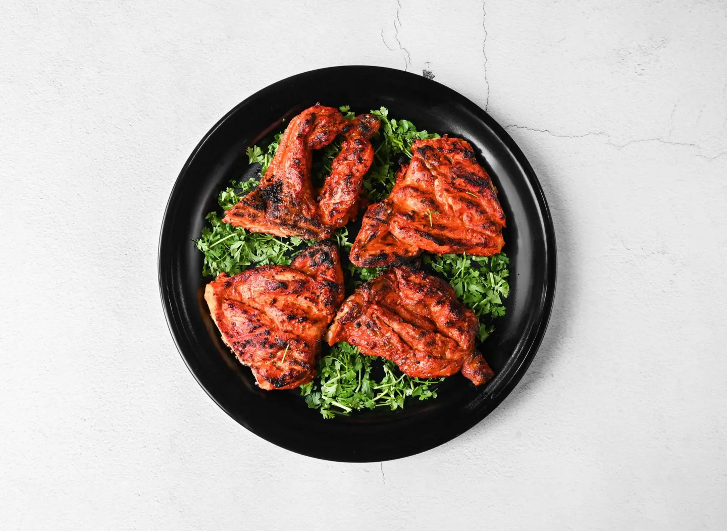 دجاج الفحم سادة - نصف دجاجة