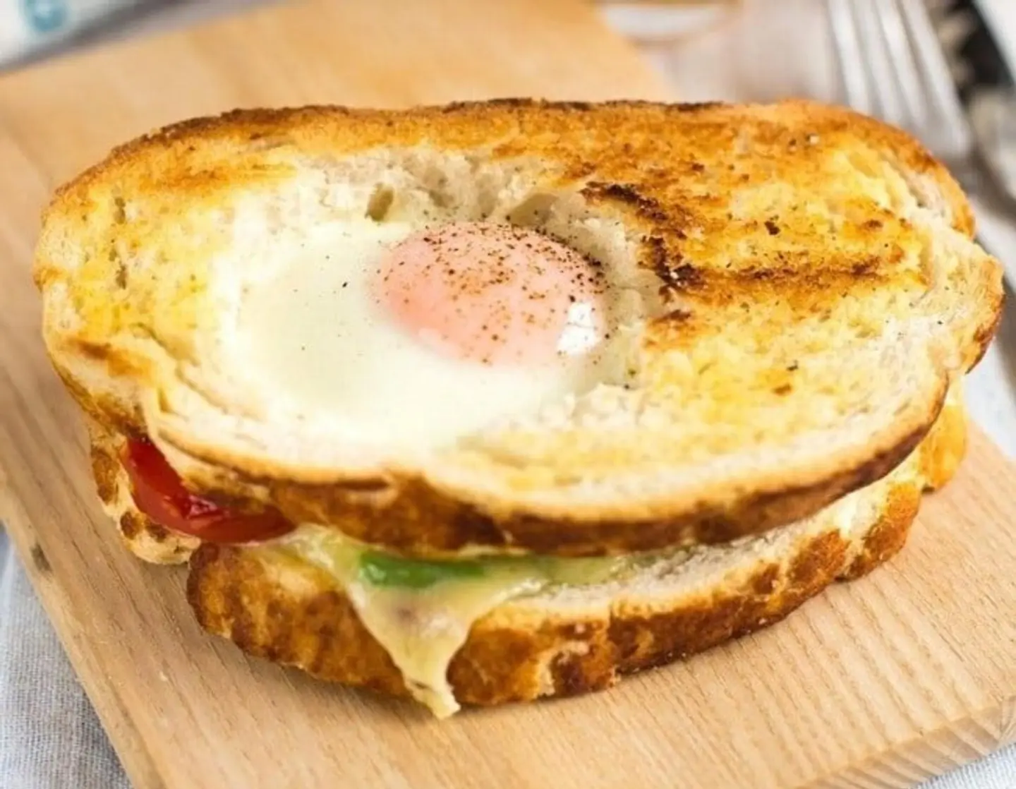 Sunny Side Up Egg Sandwich - Half Sandwich