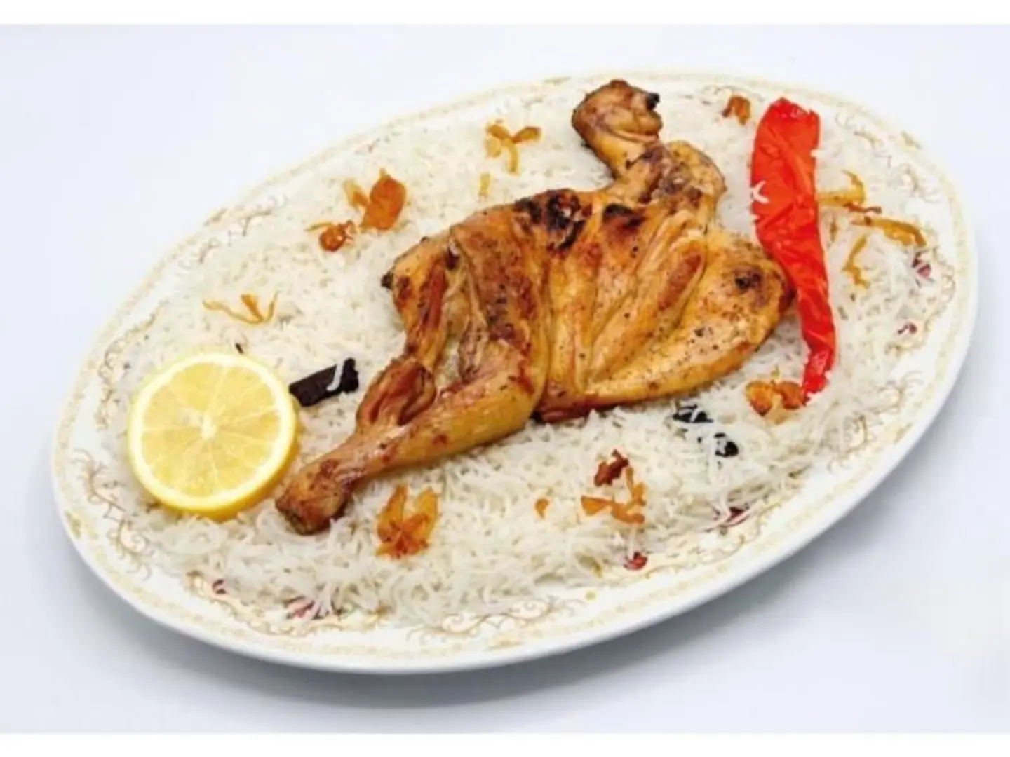 دجاج مظبي مع رز بشاوري - نص حبة