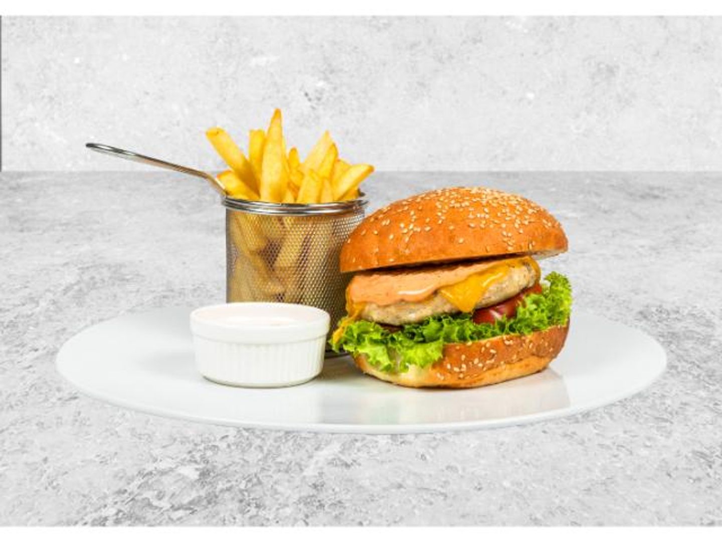 Fried Burger Meal - Small
