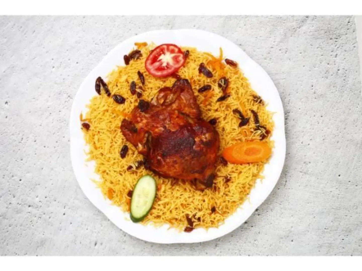 Grilled Chicken With Rice - Quarter Chicken Thigh