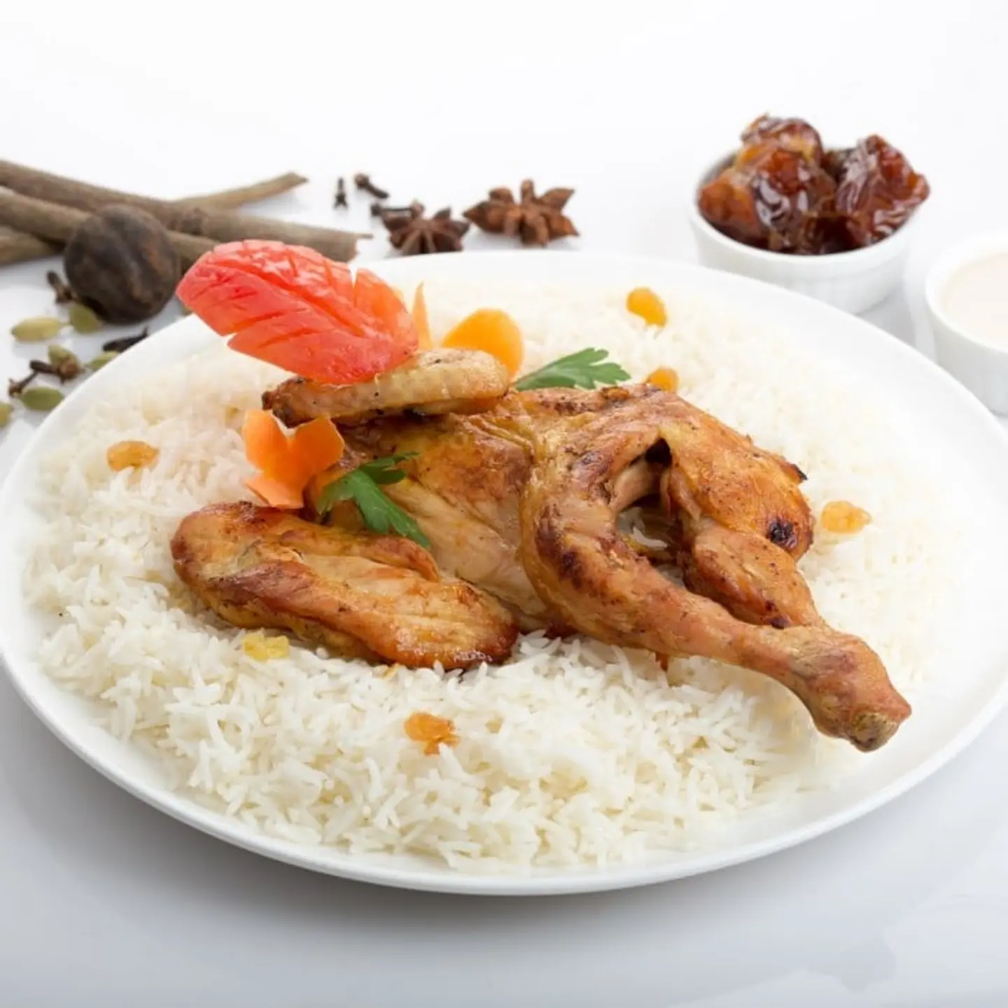 Chicken Mathloutha - Half Chicken With Rice