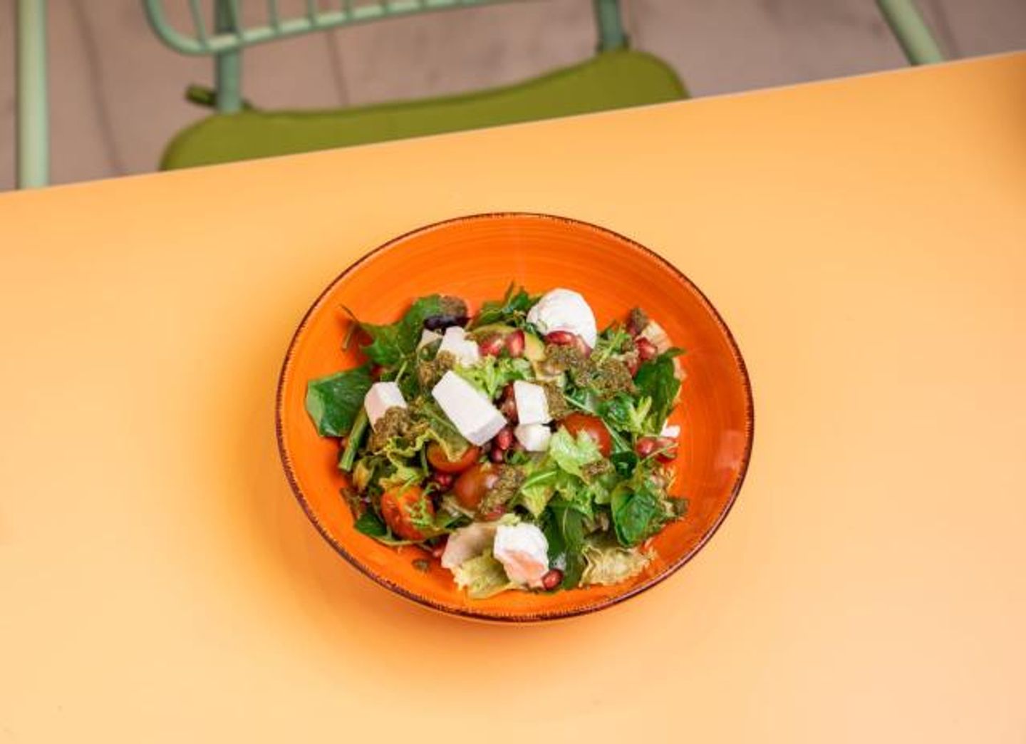 Three Color Salad With Basil Sauce  - Small