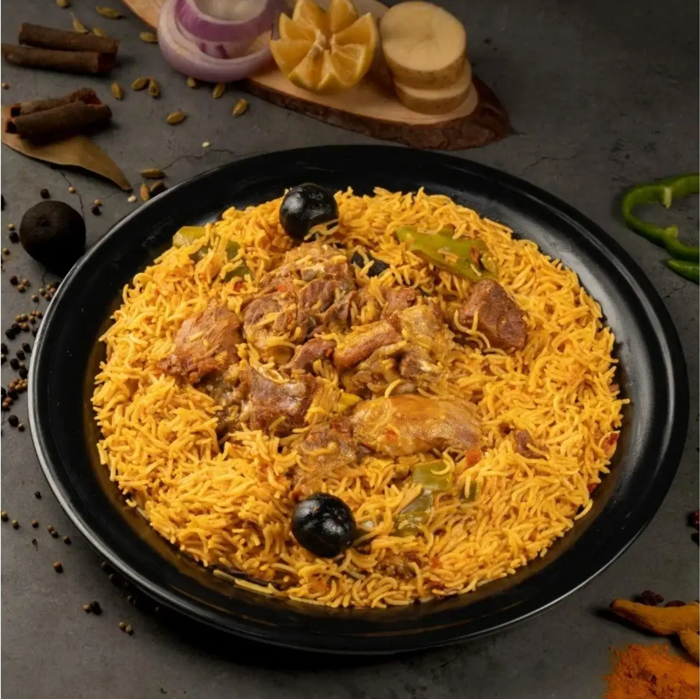 Red Madghot Meat - Mezza Rice