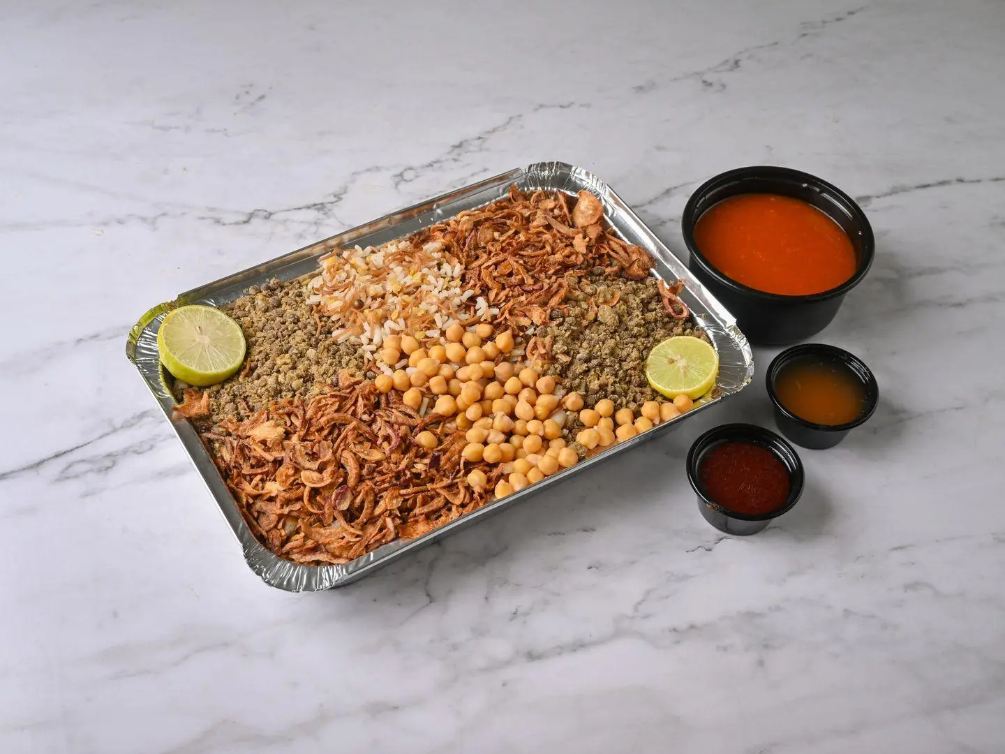 طبق كشري عائلي - وسط