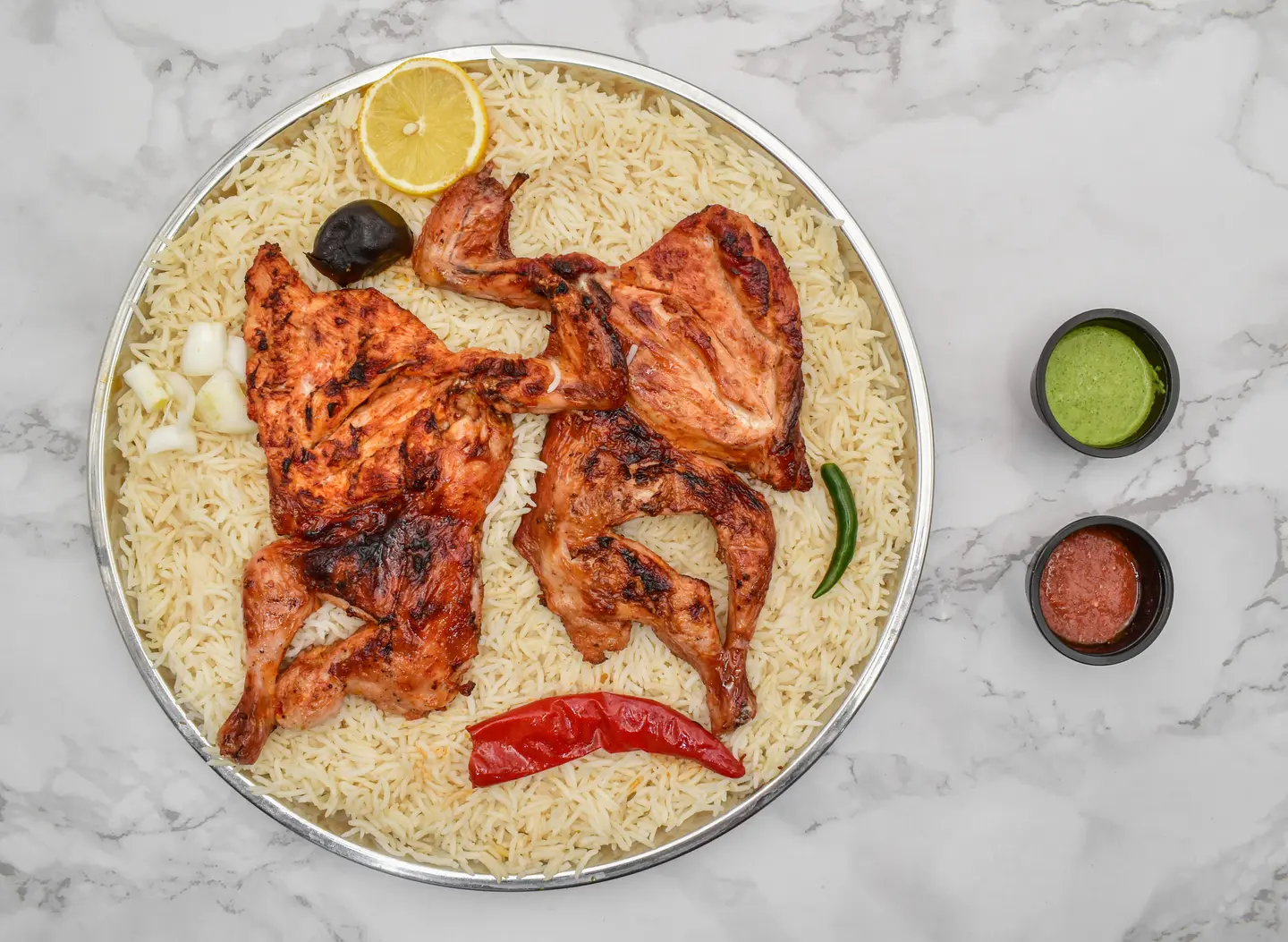 مشوي على الجمر - نص حبة دجاج
