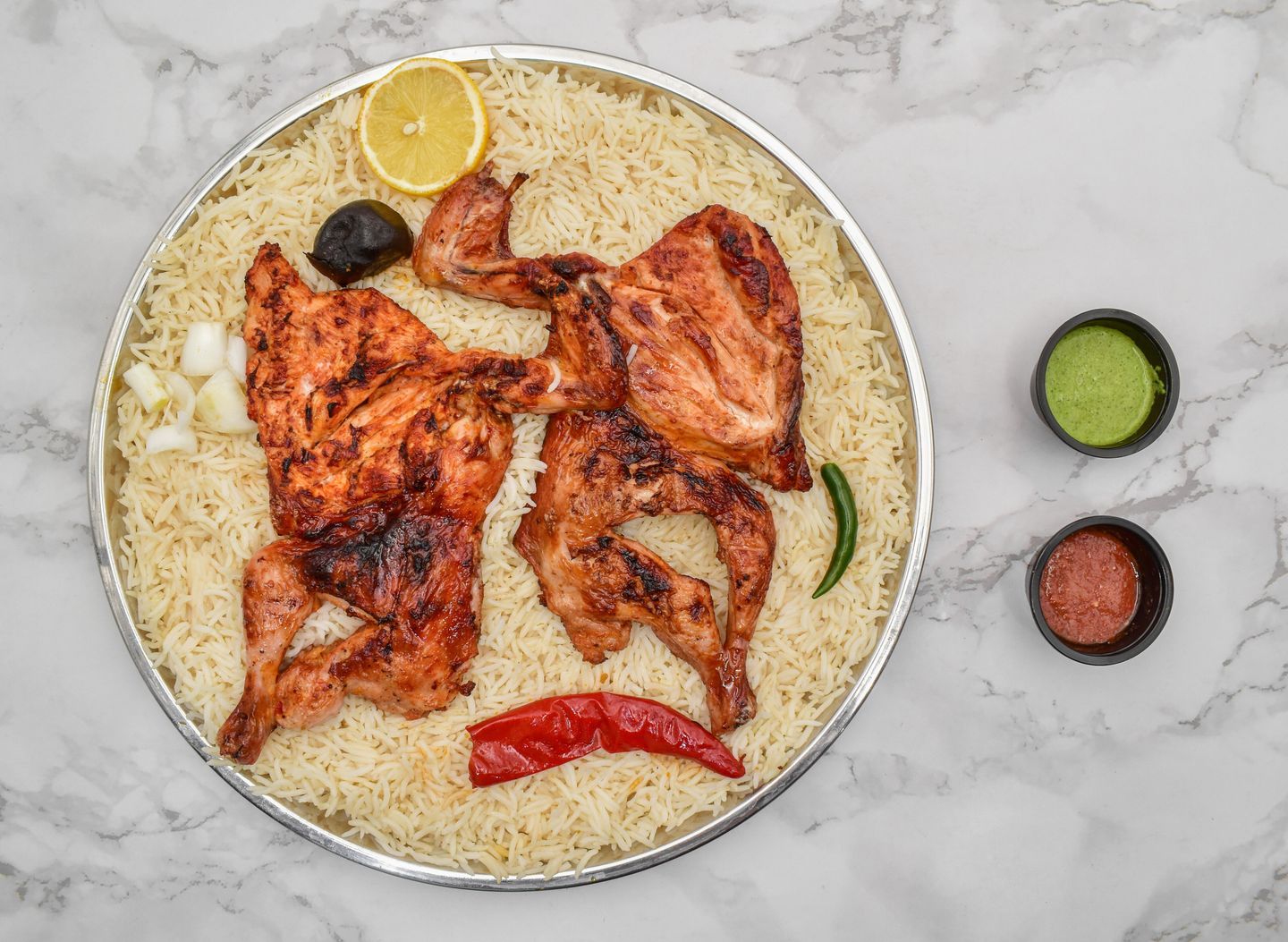 مشوي على الجمر - نص حبة دجاج