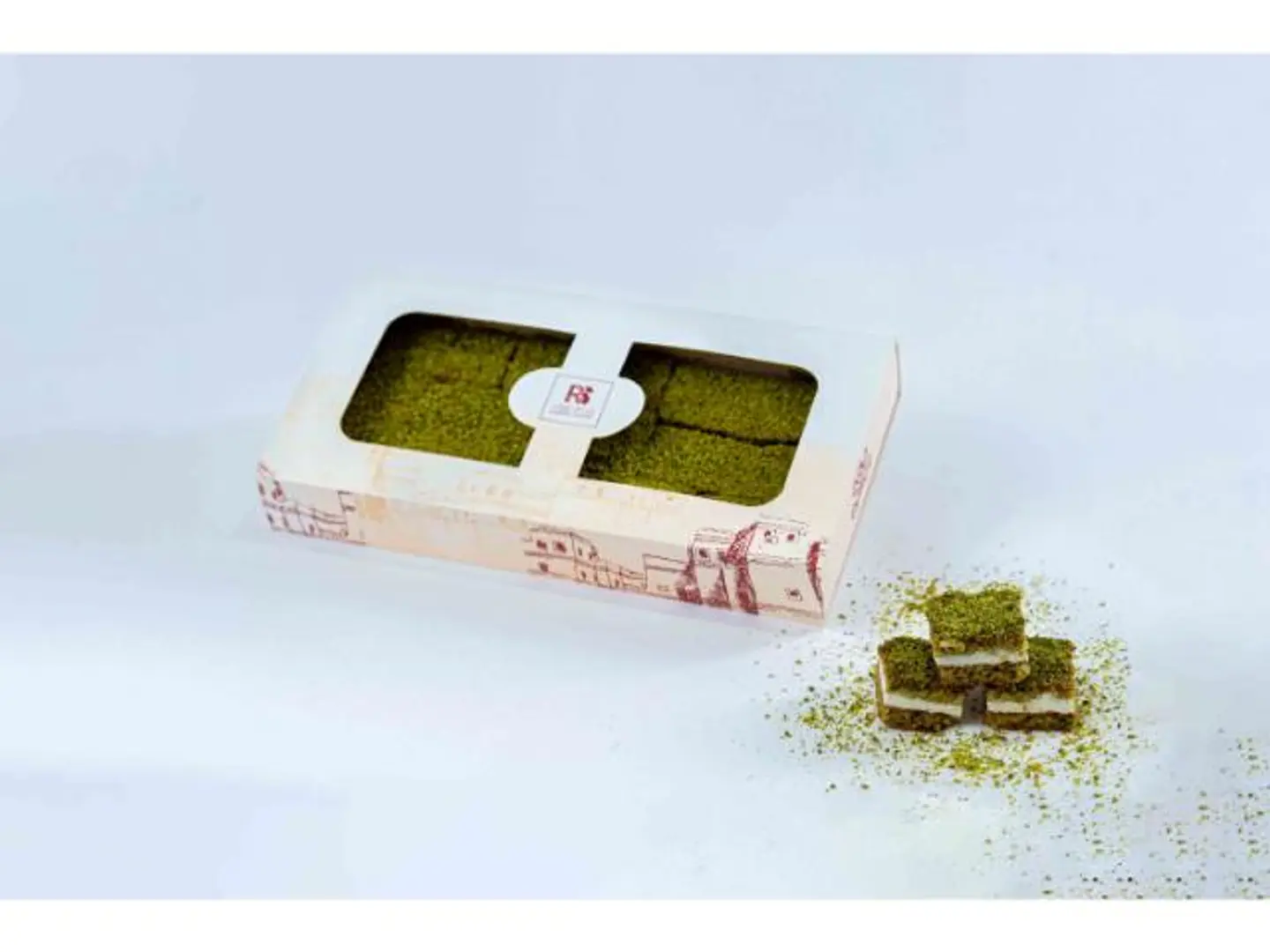 Pistachio Cream Basbousa - 1/2 Kilo