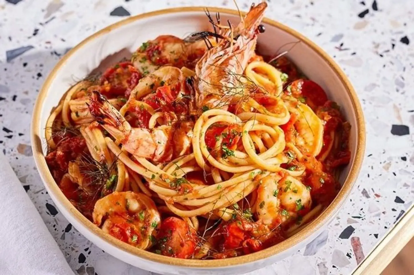 لينجويني الروبيان الصقلي - عادي