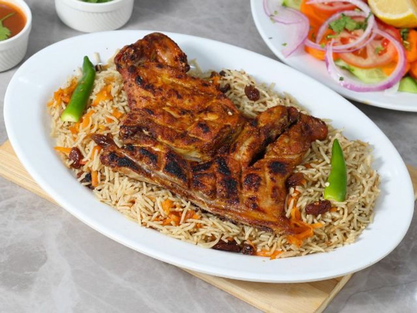 Charcoal Chicken With Rice - Half Chicken