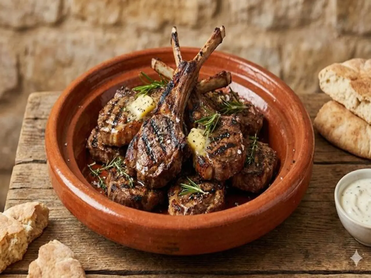 ريش بالفرن - مع رز وخضار