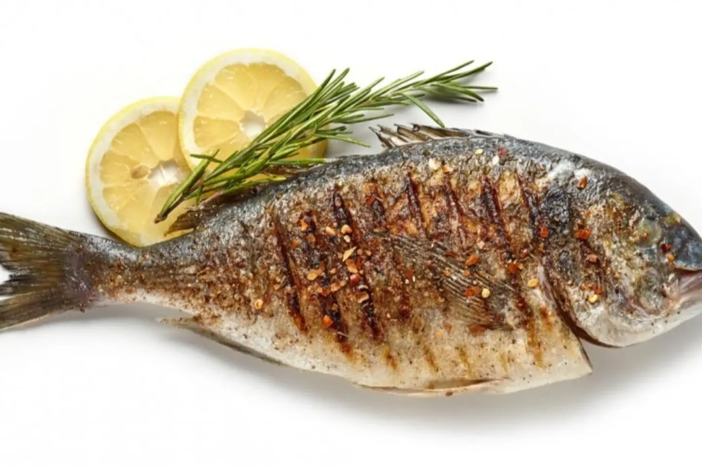 سمك مشوي - وسط