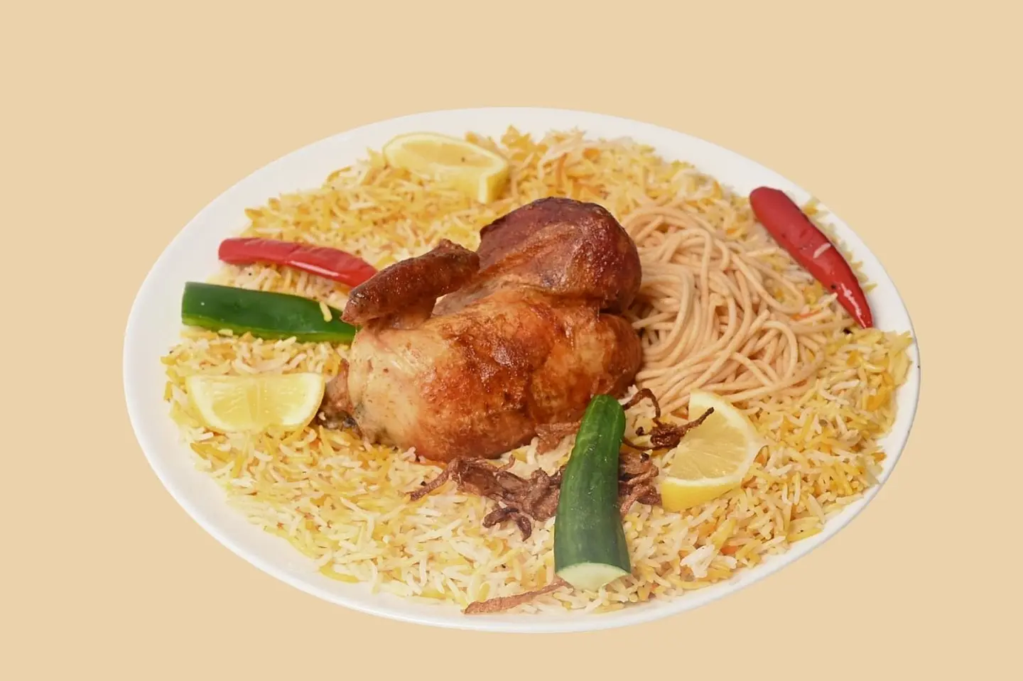 دجاج شواية - نصف دجاجة مع الرز