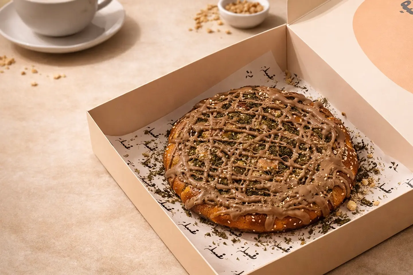 خلية بالزعتر والنوتيلا - صغير