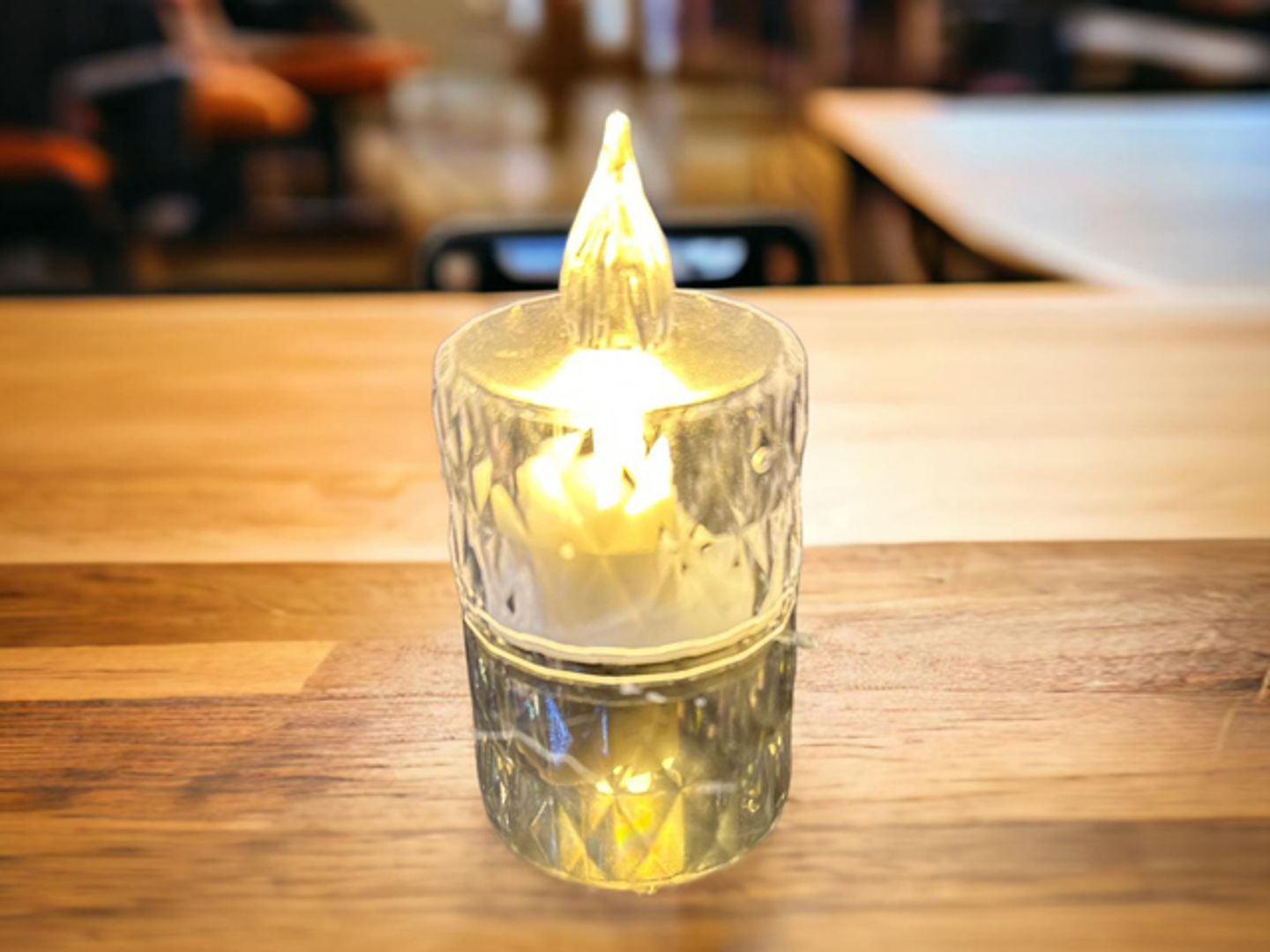 B2 Transparent Battery Lit Candles - Small