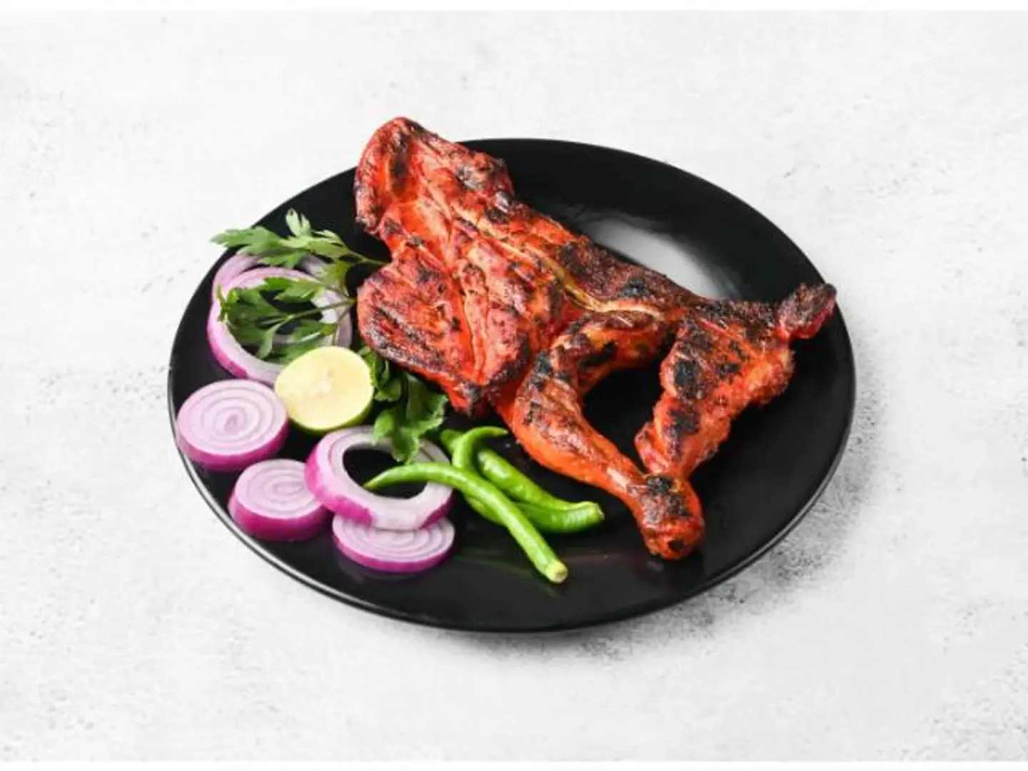 دجاج على الفحم بدون رز - ربع دجاجة