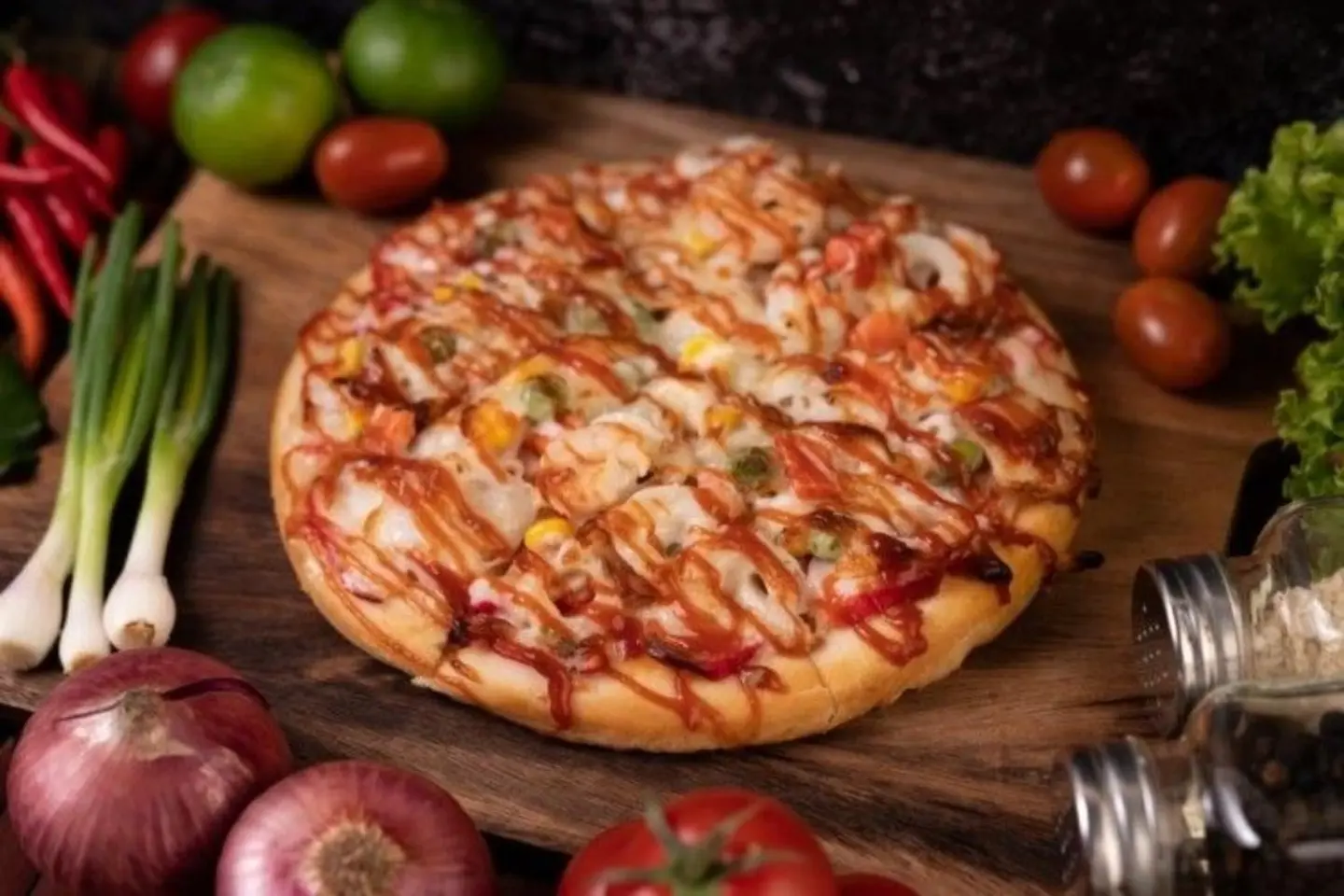 Damascene Pizza With Chicken - Small