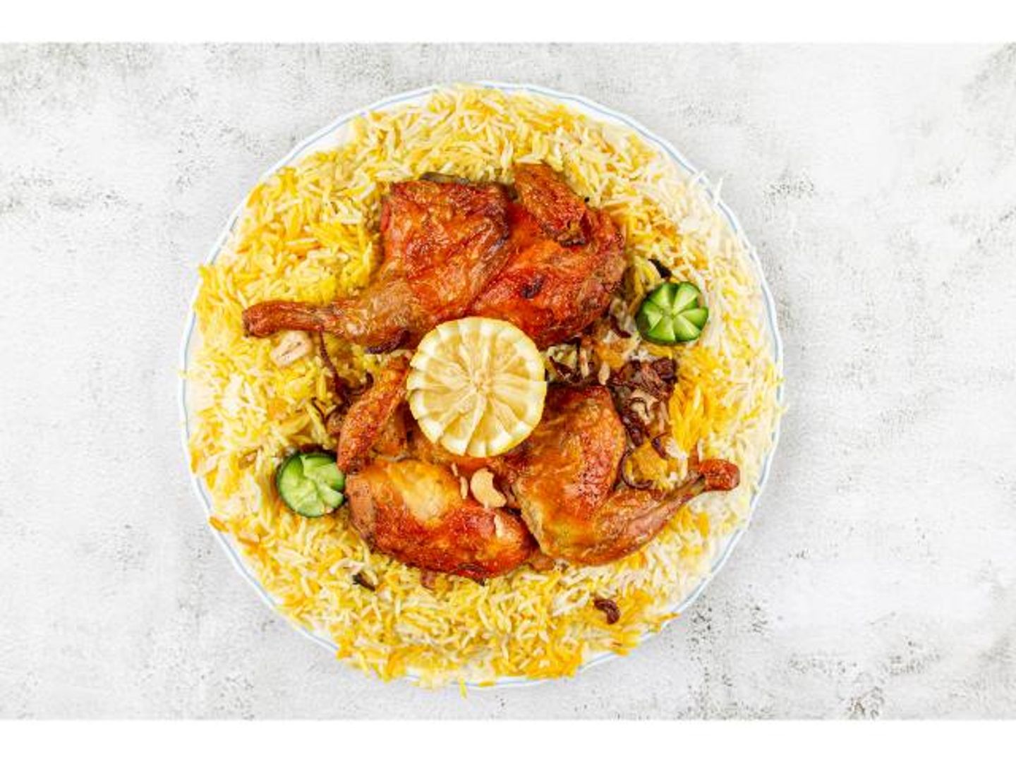 Mandi Rice With Chicken - Half Chicken