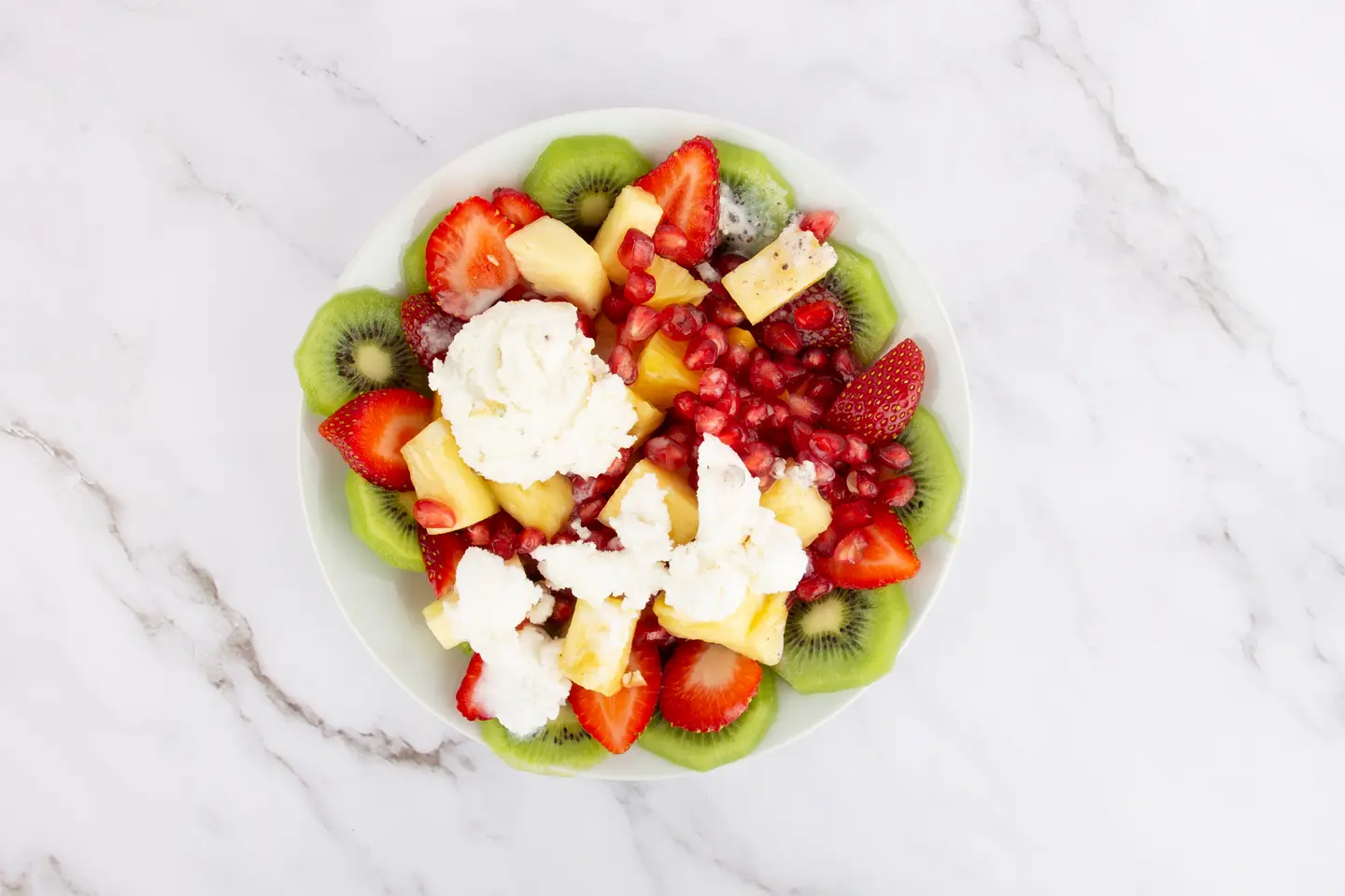Fruit With Cream - Large Plate