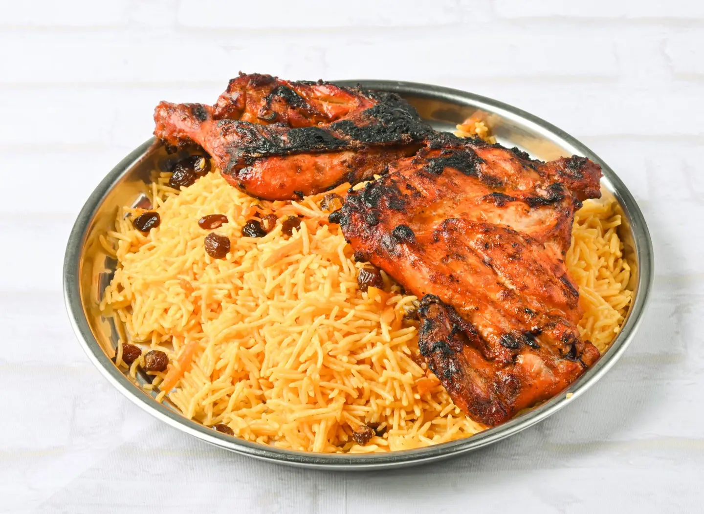 Charcoal Grilled Chicken With Rice - Half Chicken