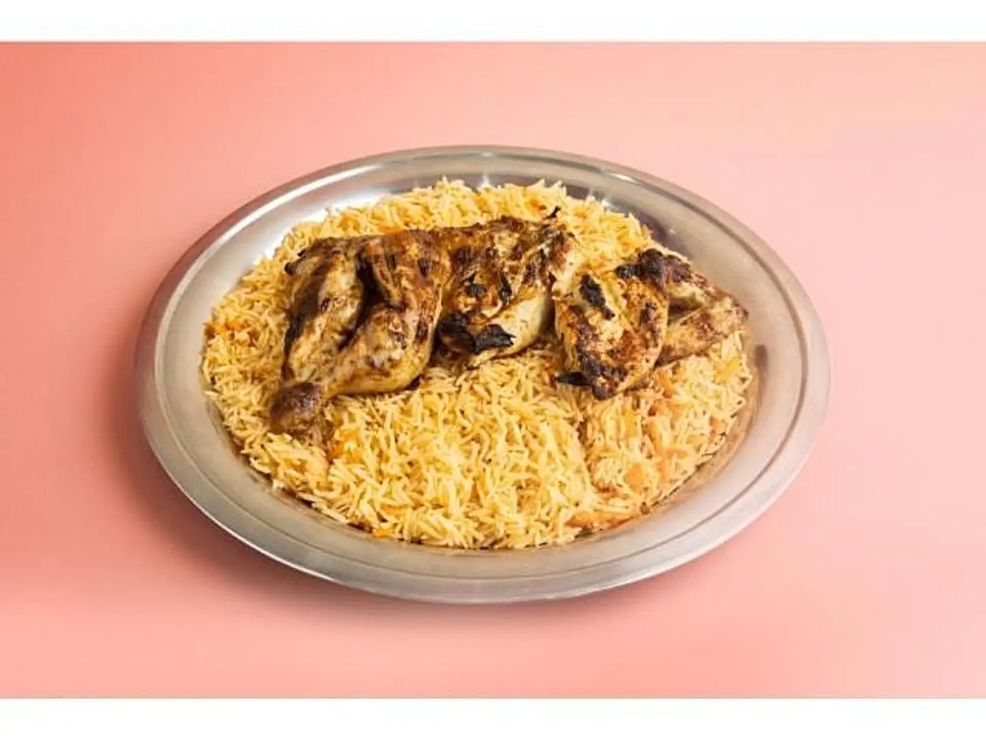 دجاج فحم مع رز بشاور - نصف