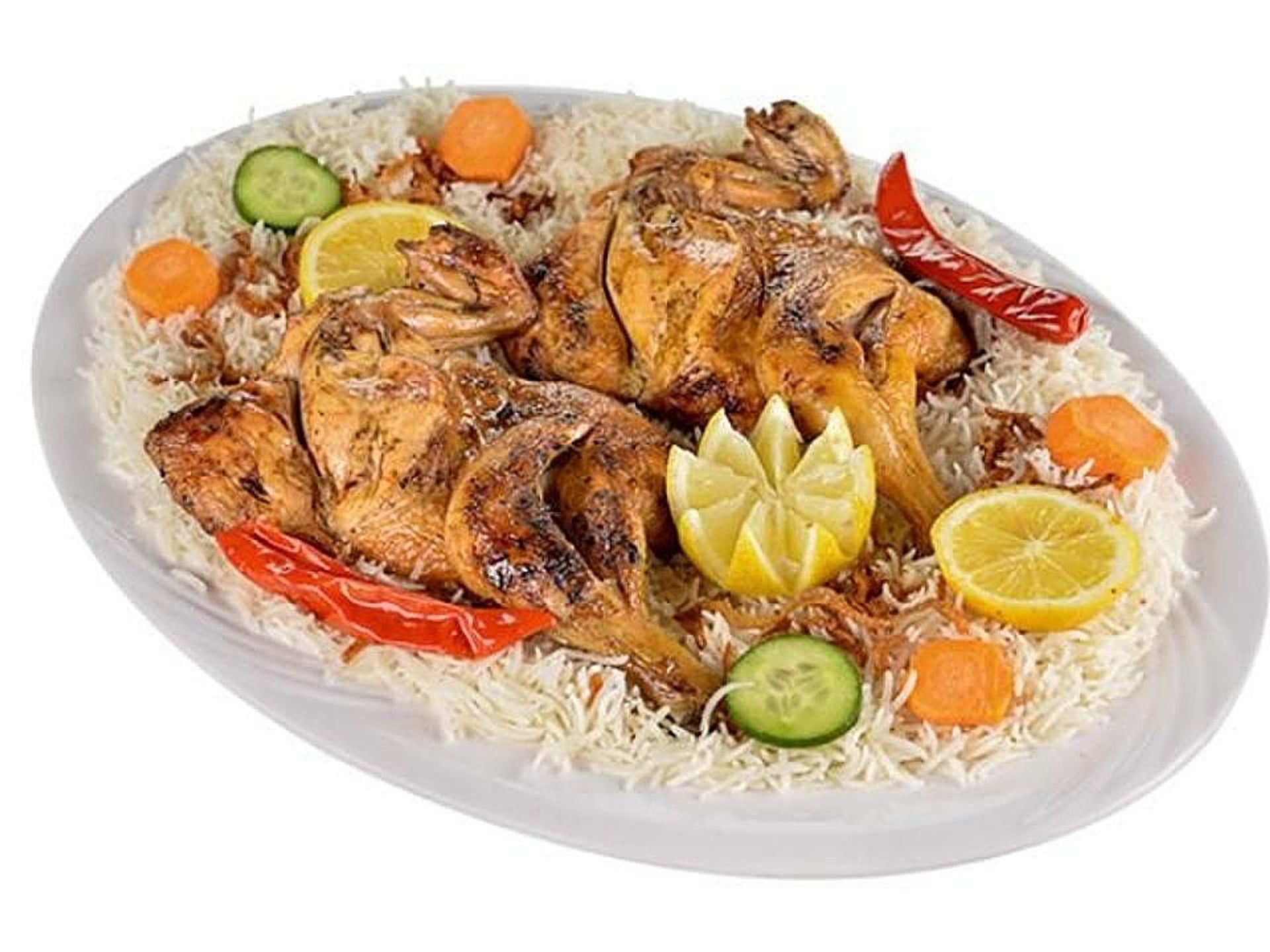 دجاج مظبي أرز بشاور - نصف حبة دجاج