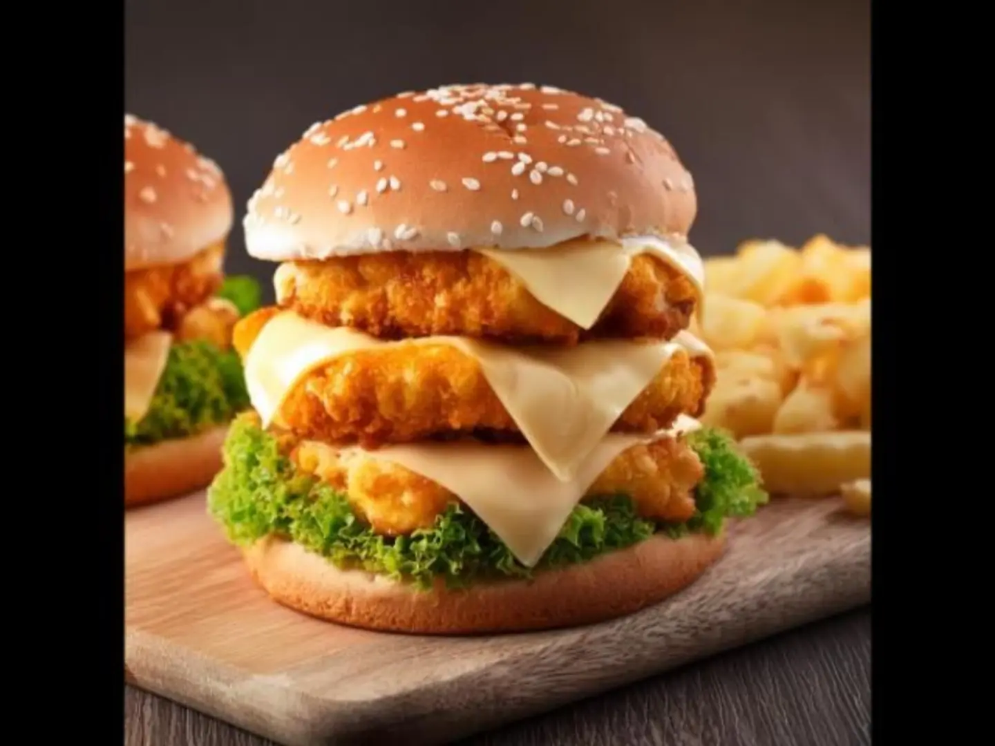 Triple Chicken Burger - Sandwich