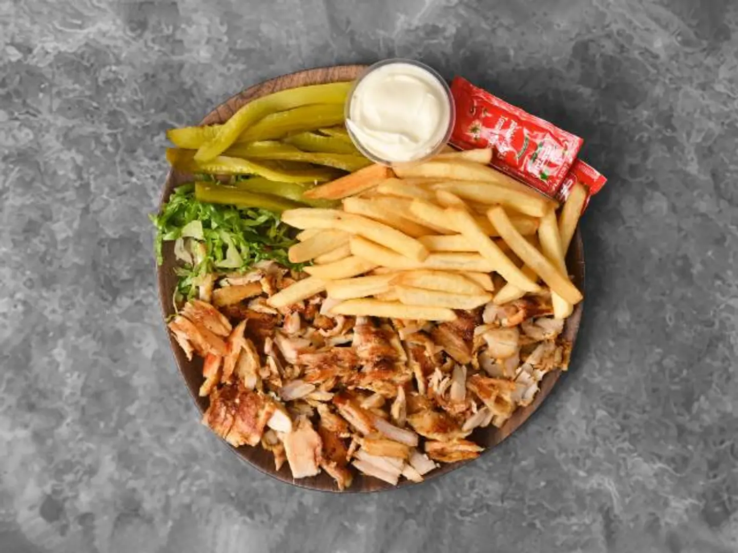 صحن شاورما دجاج - صغير