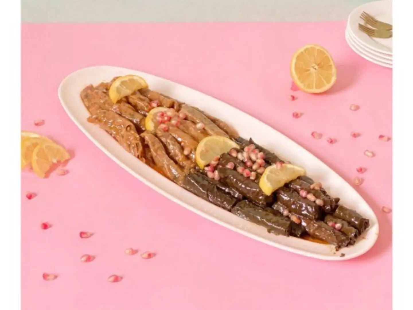 صنية ورق عنب و ملفوف - وسط