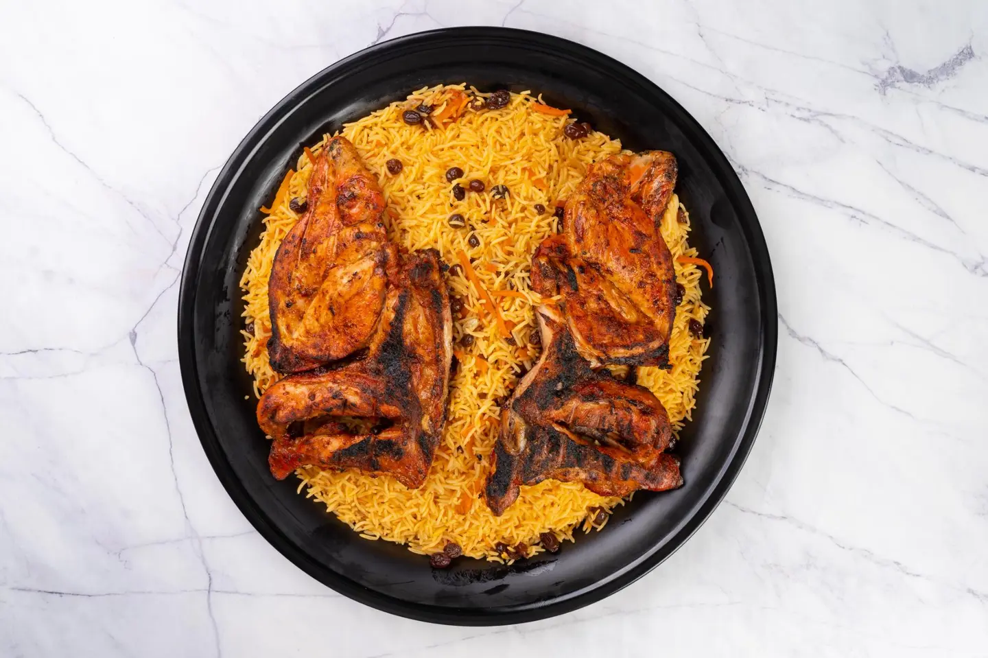 دجاج على الفحم - نص دجاجة