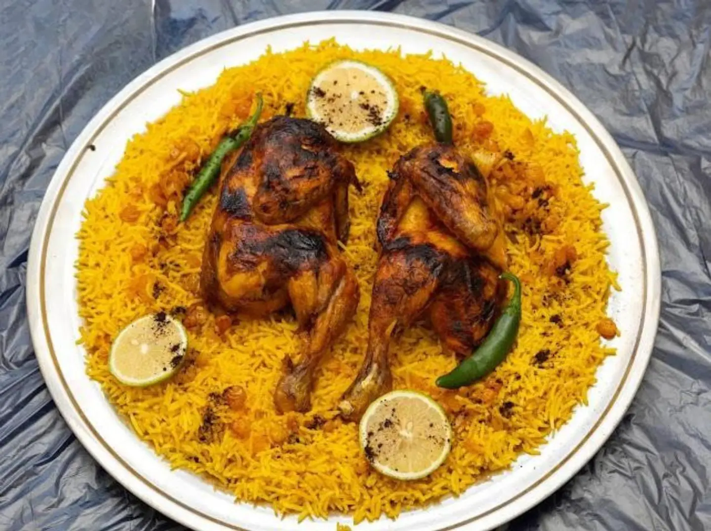دجاج فرن مع الرز - نص