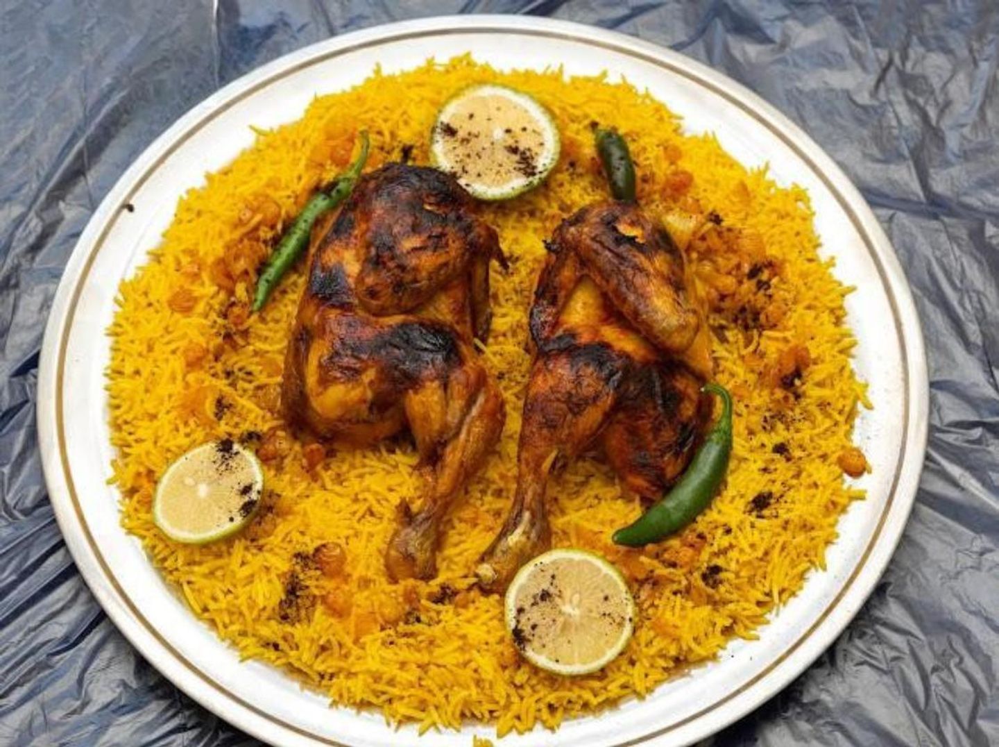 دجاج فرن مع الرز - نص