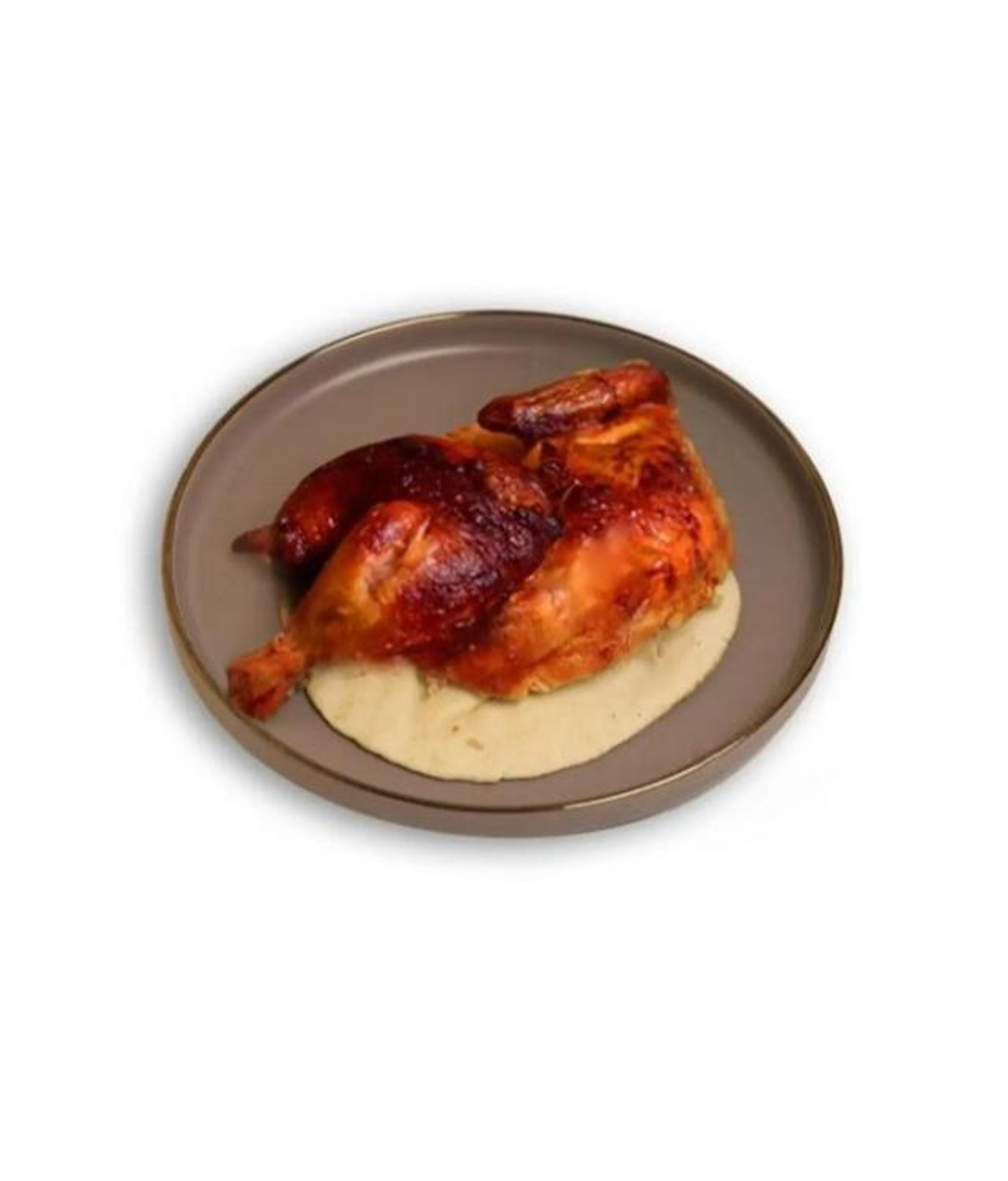 Grill Chicken With Rice - Quarter Of A Chicken